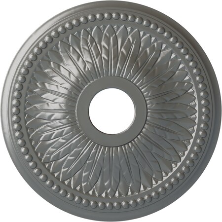 Ekena Millwork Bailey Ceiling Medallion (Fits Canopies up to 5 3/4"), 18"OD x 3 3/4"ID x 1 1/2"P, Silver CM18BISLS